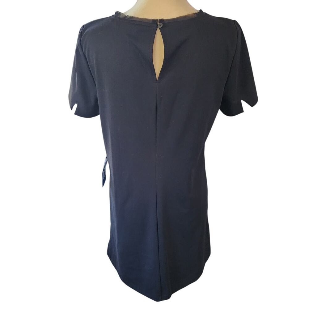 Simply Vera Vera Wang Short Sleeve Floral Color Block Dress Size Medium - Picture 6 of 9